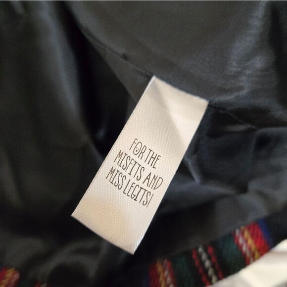 DOLLS KILL Current Mood mutual disrespect tartan plaid wool peacoat S - Picture 6 of 9